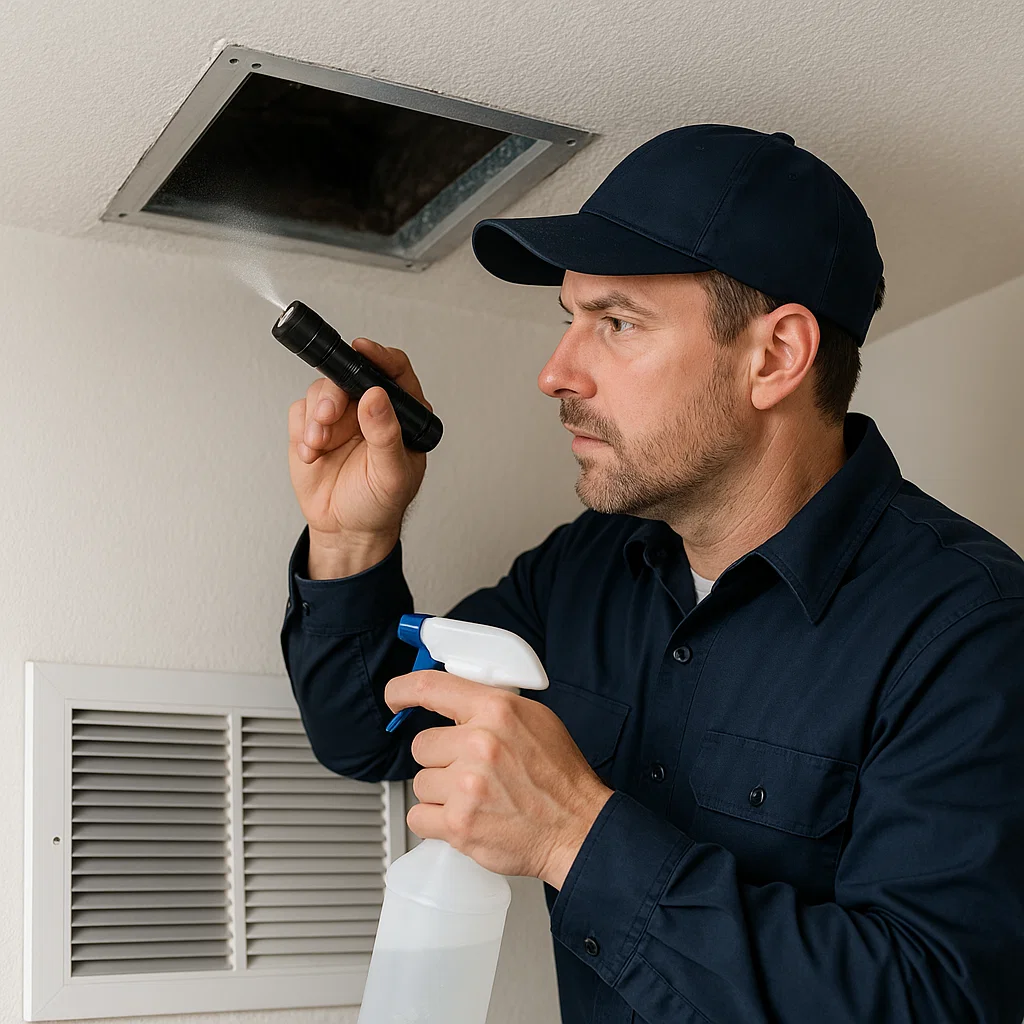 Jacinto City TX air duct technician improving airflow efficiency to boost HVAC performance